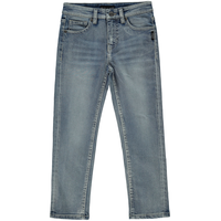 Jean à coupe droite moulante pour jeunes garçons, Silver Front_Flat