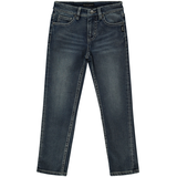 Jean à coupe droite moulante pour jeunes garçons, Silver Front_Flat