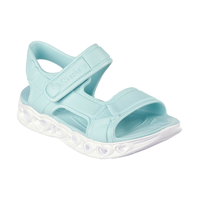 Skechers Preschool Girls Foamies Heart Lights Sandals Front_Three_Fourths_Angled_Right