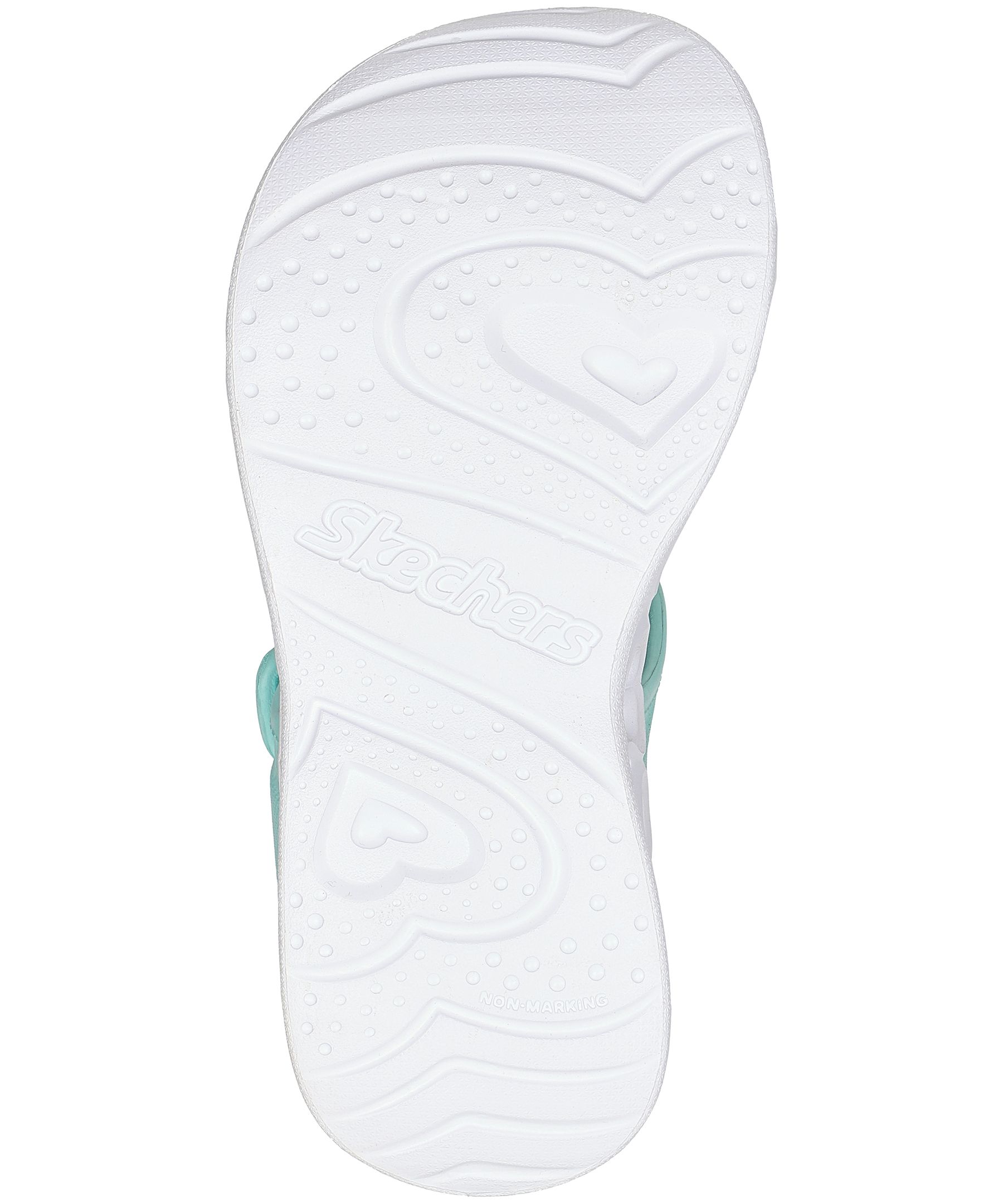 Skechers Preschool Girls Foamies Heart Lights Sandals