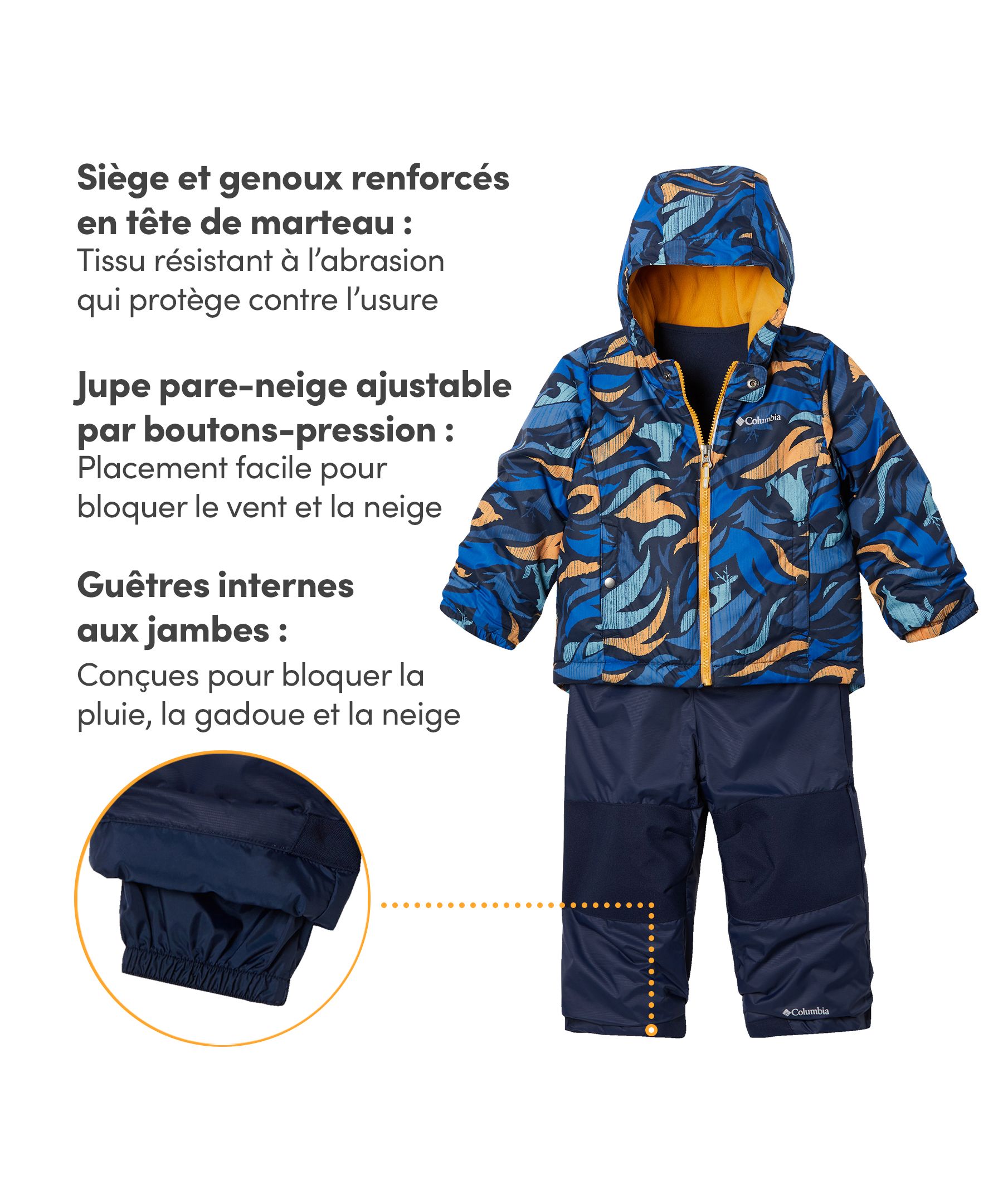 Ensemble veste isolée et salopette unisexe étanche à l'eau pour enfants de 2 à 4&nbsp;ans, Frosty Slope, Columbia