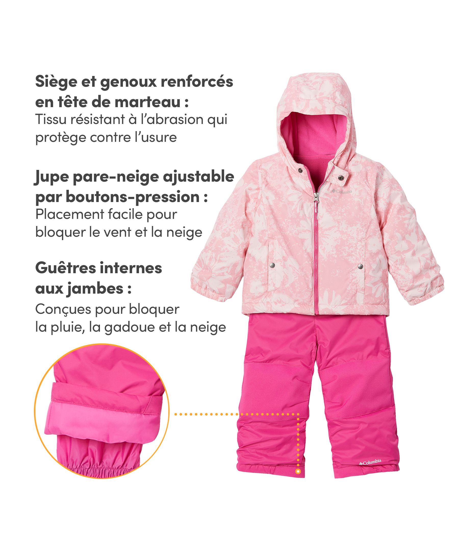 Ensemble veste isolée et salopette unisexe étanche à l'eau pour enfants de 2 à 4&nbsp;ans, Frosty Slope, Columbia