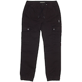 Pantalon de jogging cargo avec taille élastique pour jeunes garçons, Cairo, Silver Front_Flat
