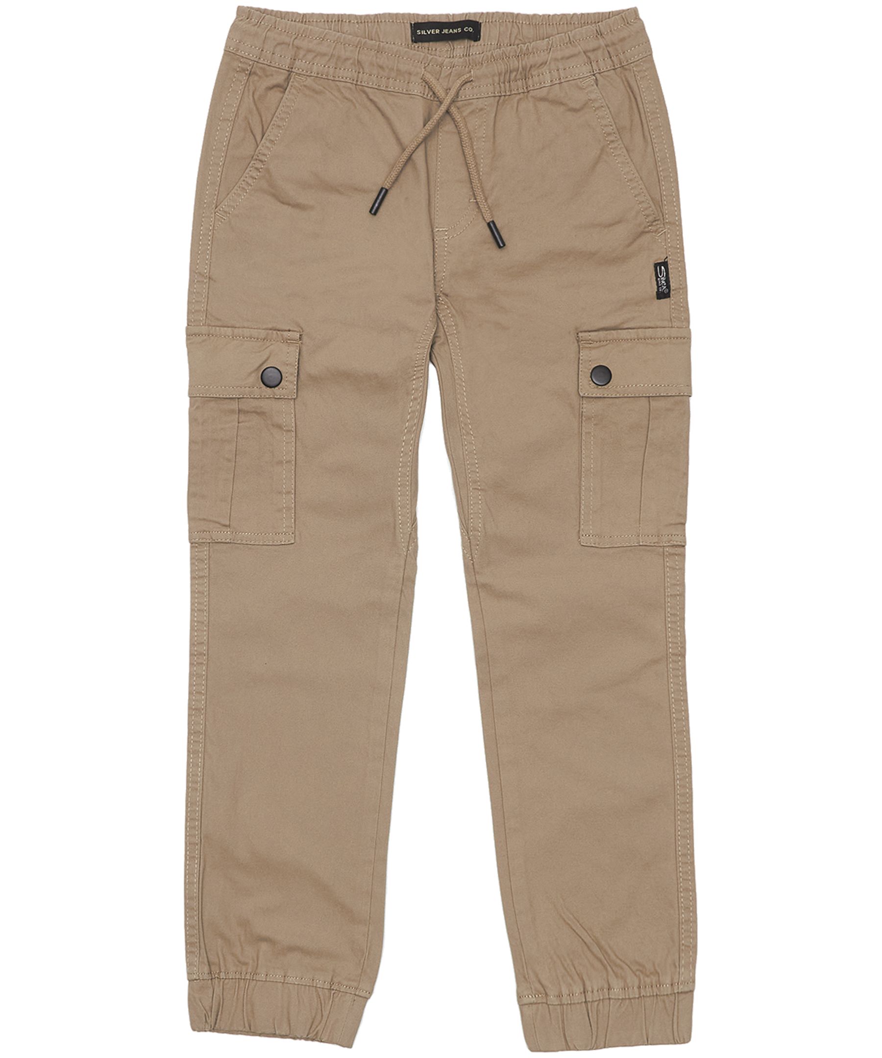 Silver Youth Boy's Cairo Elastic Waist Cargo Joggers