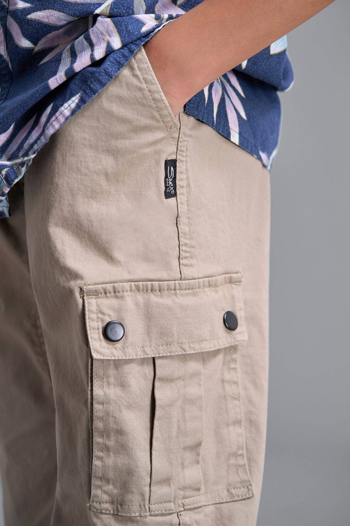 Silver Youth Boy's Cairo Elastic Waist Cargo Joggers