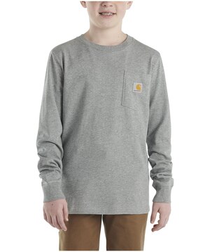 T-shirt Carhartt à col ras du cou, à manches longues et à logo sur la poche, pour garçons
