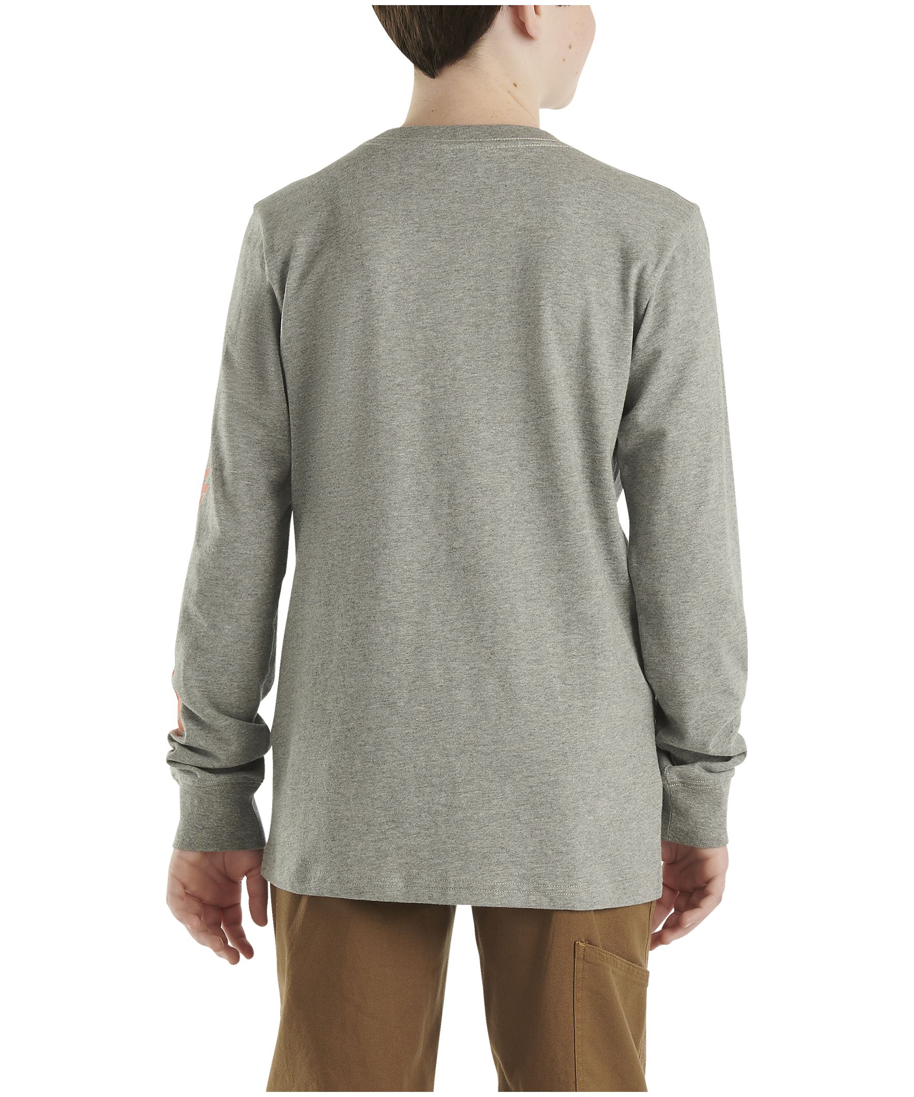 T-shirt Carhartt à col ras du cou, à manches longues et à logo sur la poche, pour garçons