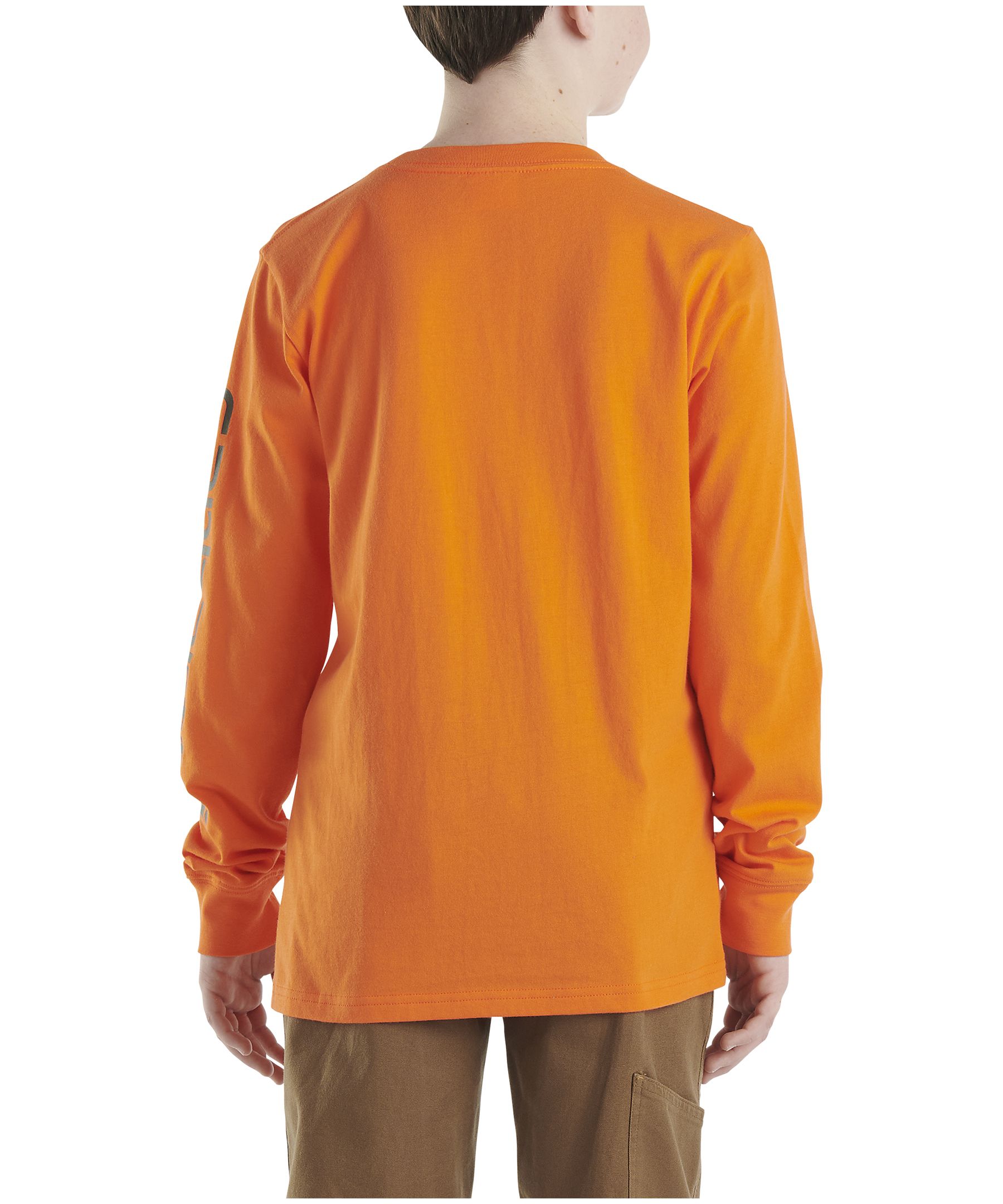 T-shirt Carhartt à col ras du cou, à manches longues et à logo sur la poche, pour garçons