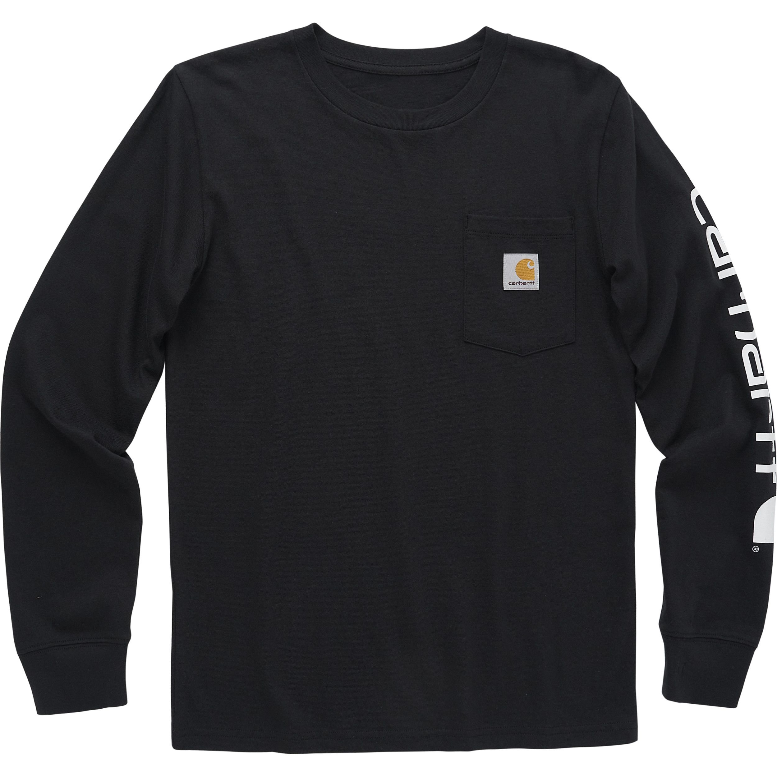 トップス overprint POPART Carhartt pocket longTee Carhartt Youth Boy's Long Sleeve Logo Pocket Crewneck T