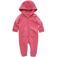 Combinaison Carhartt en molleton à fermeture à glissière sur le devant et à manches longues pour bébés filles Front_Flat