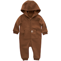 Combinaison Carhartt en molleton à fermeture à glissière sur le devant et à manches longues pour bébés garçons Front_Flat