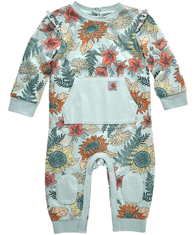 Carhartt Baby Girl's Long Sleeve Printed Coverall Marks
