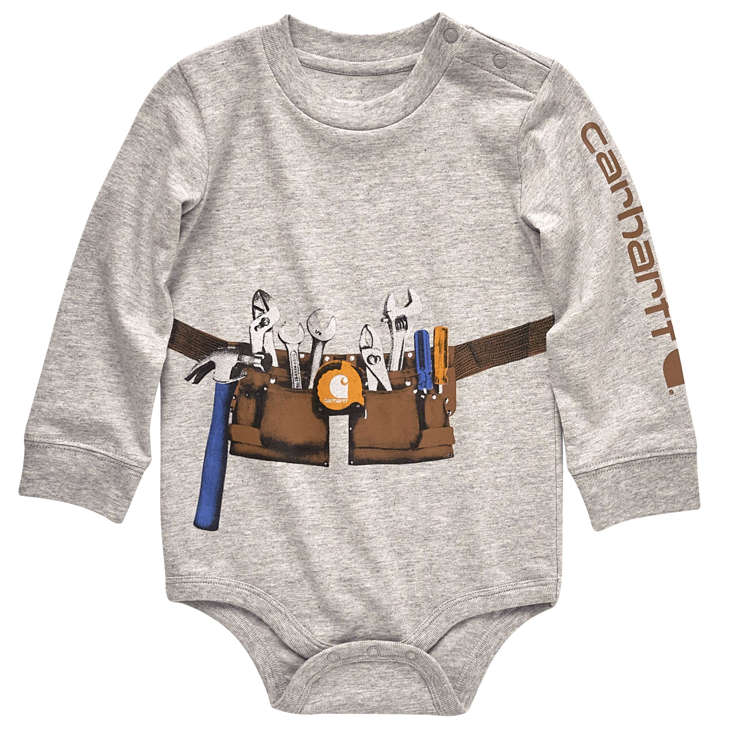 Pull Carhartt à manches longues avec motif de ceinture à outils pour bébé