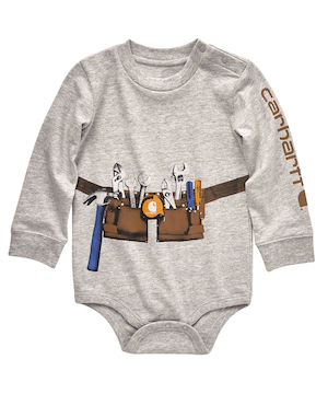 Carhartt Baby Boys' Long Sleeve Toolbelt Graphic Bodysuit
