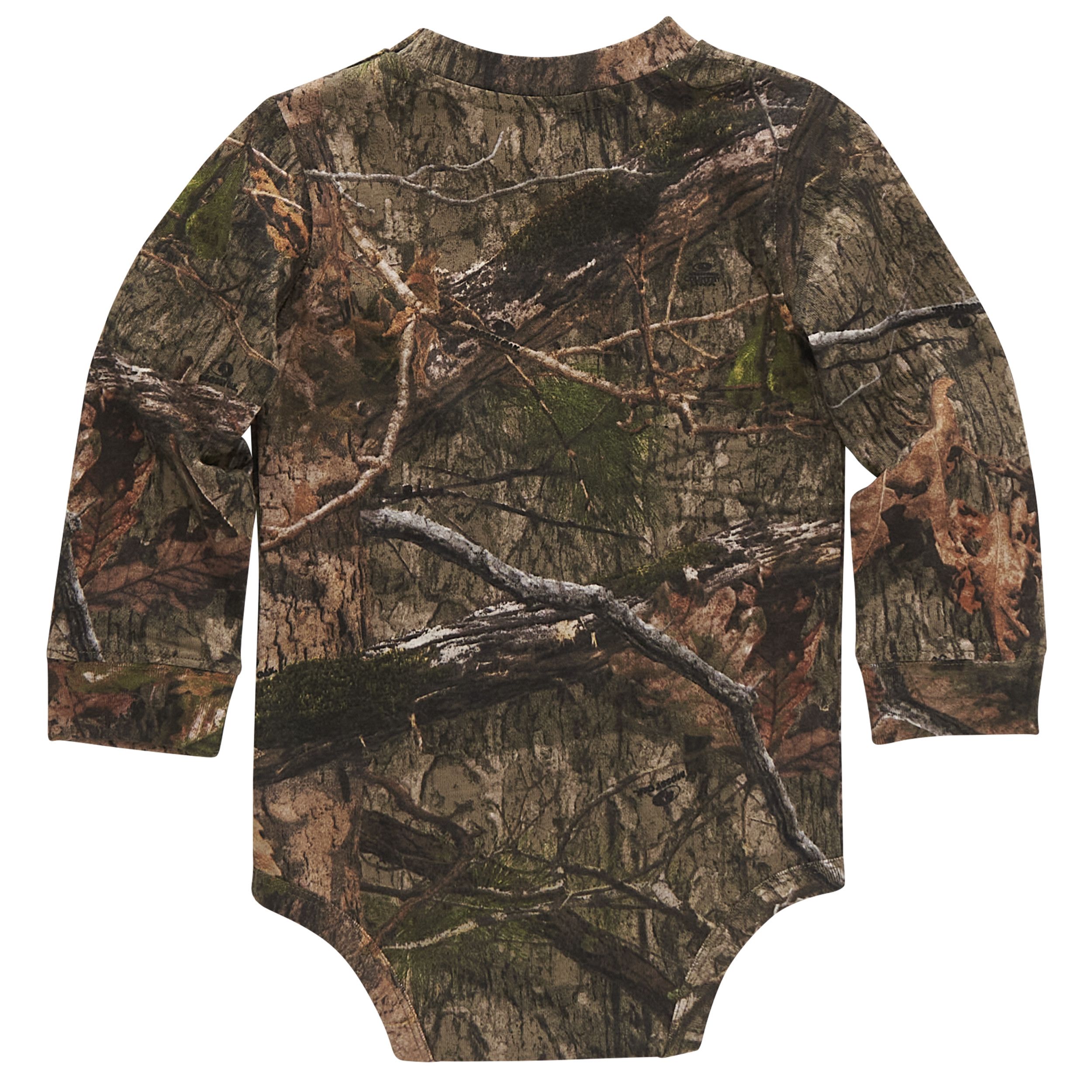 Carhartt Baby Boys' Long Sleeve Camo Pocket Graphic Bodysuit