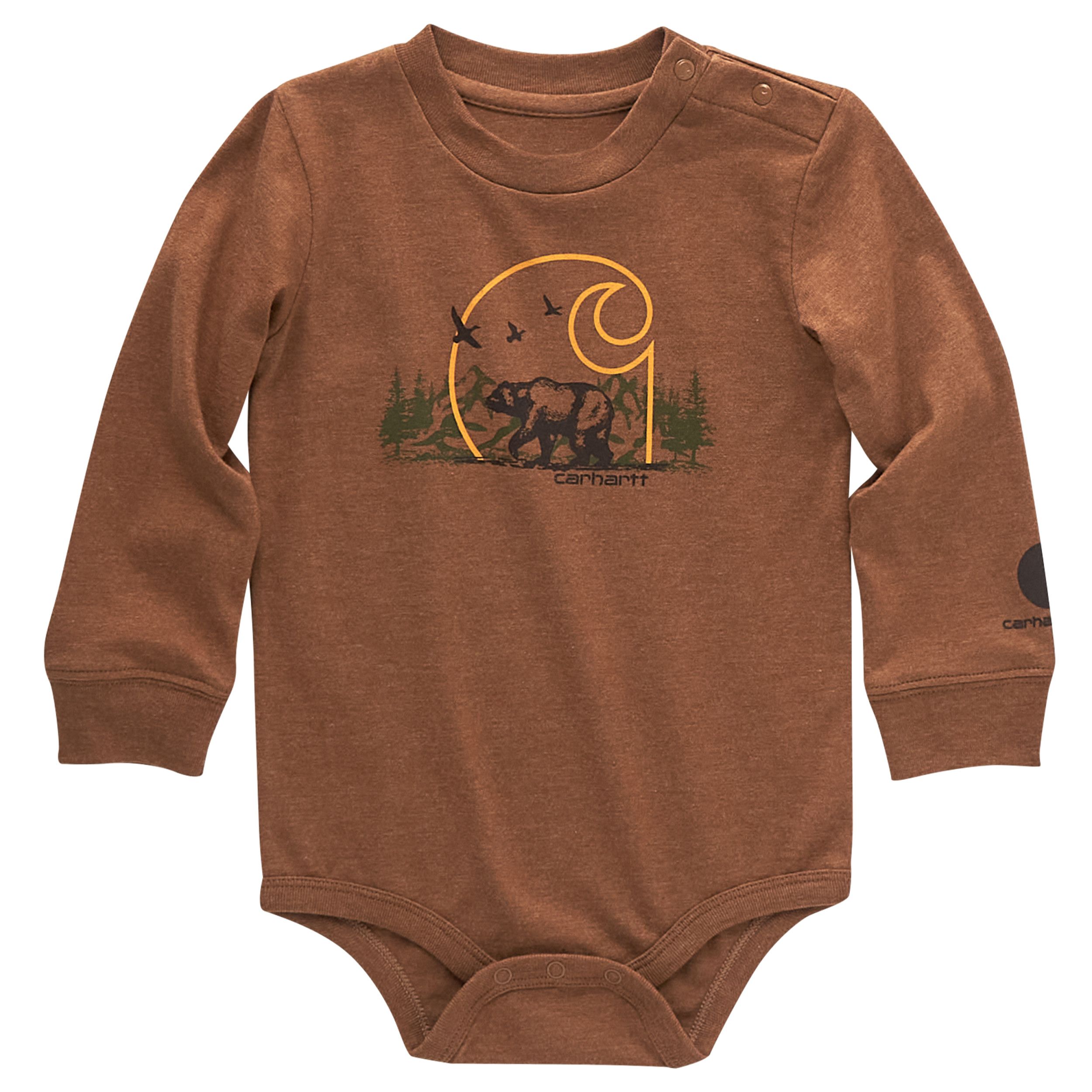 Maillot Carhartt à manches longues et à graphique d’ours pour bébés garçons