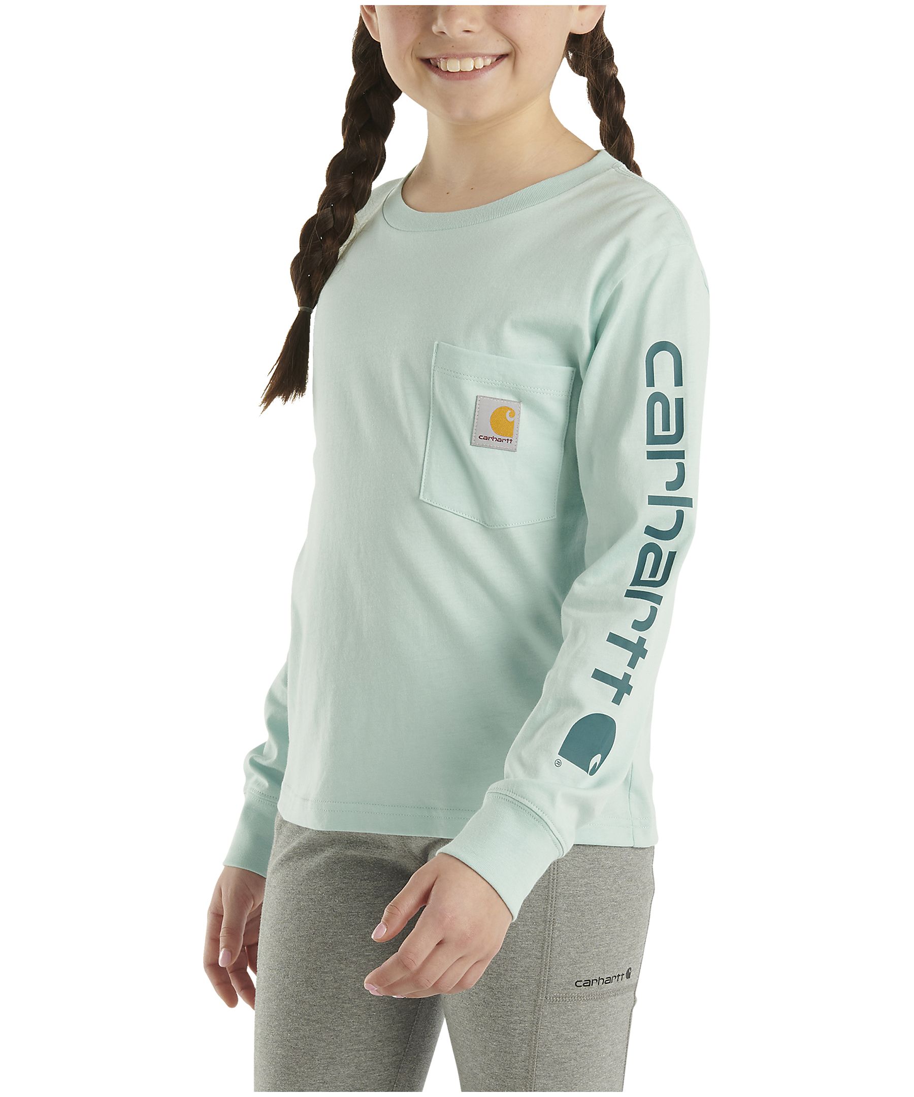 Carhartt Toddler Girl's Long Sleeve Graphic Crewneck T Shirt | Marks