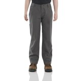 Pantalon fonctionnel semi-évasé Carhartt de coupe ample en toile pour garçons Front_Flat