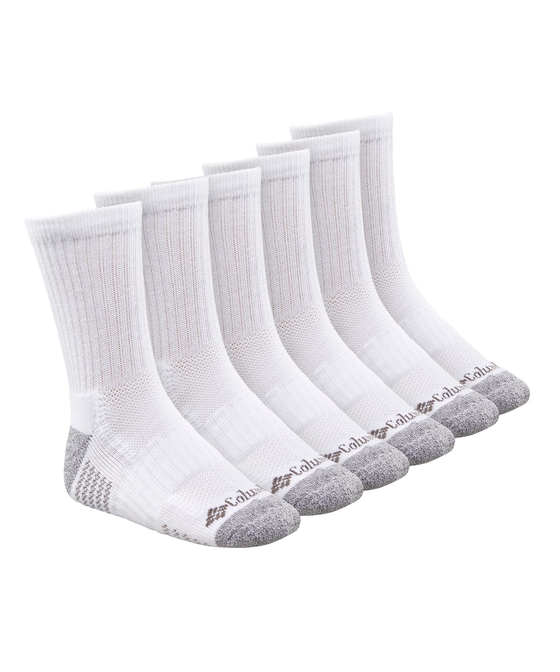 Columbia Kids' Unisex 6 Pack Cropped Crew Socks