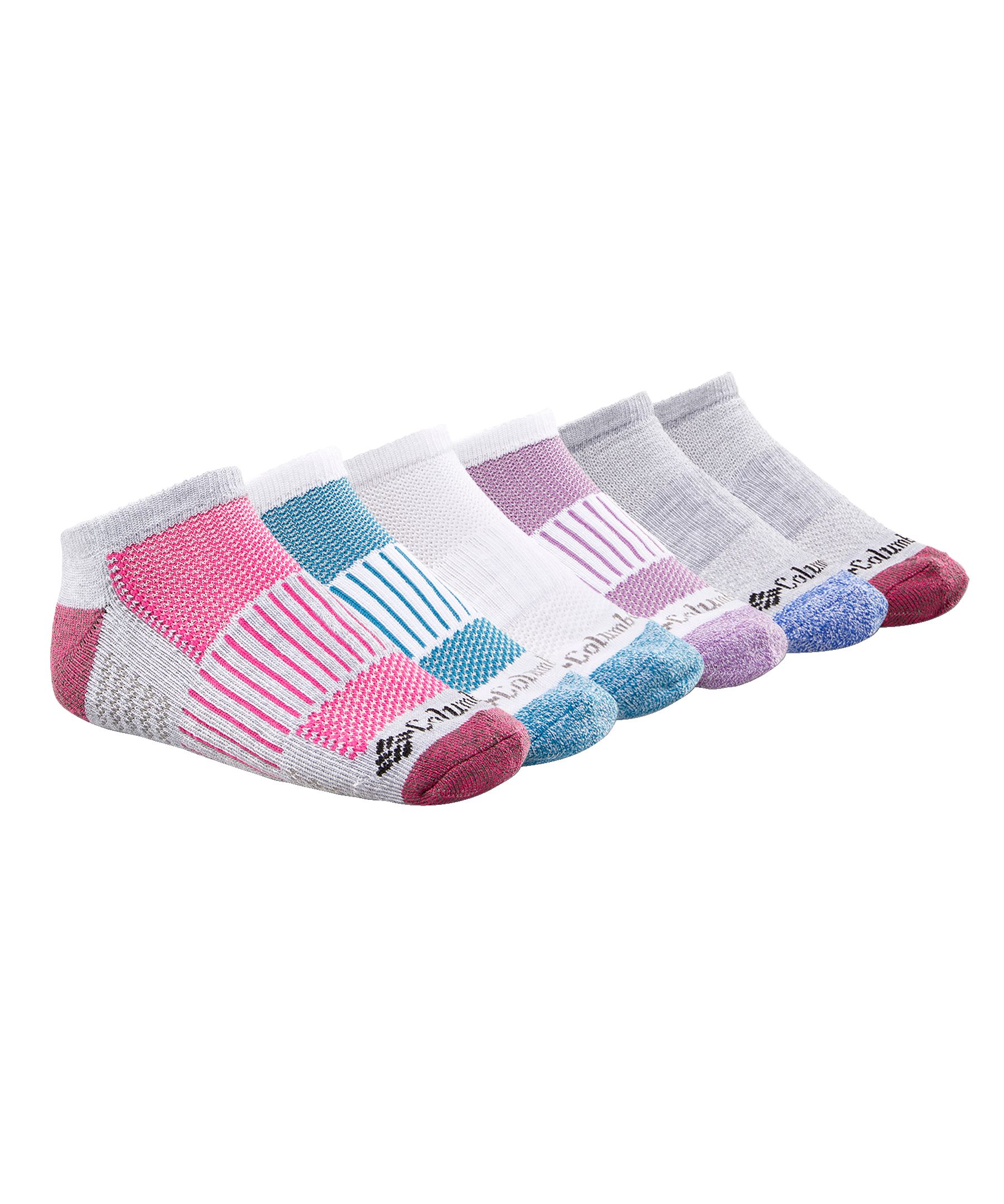 Columbia Kids' 6 Pack Athletic No Show Socks