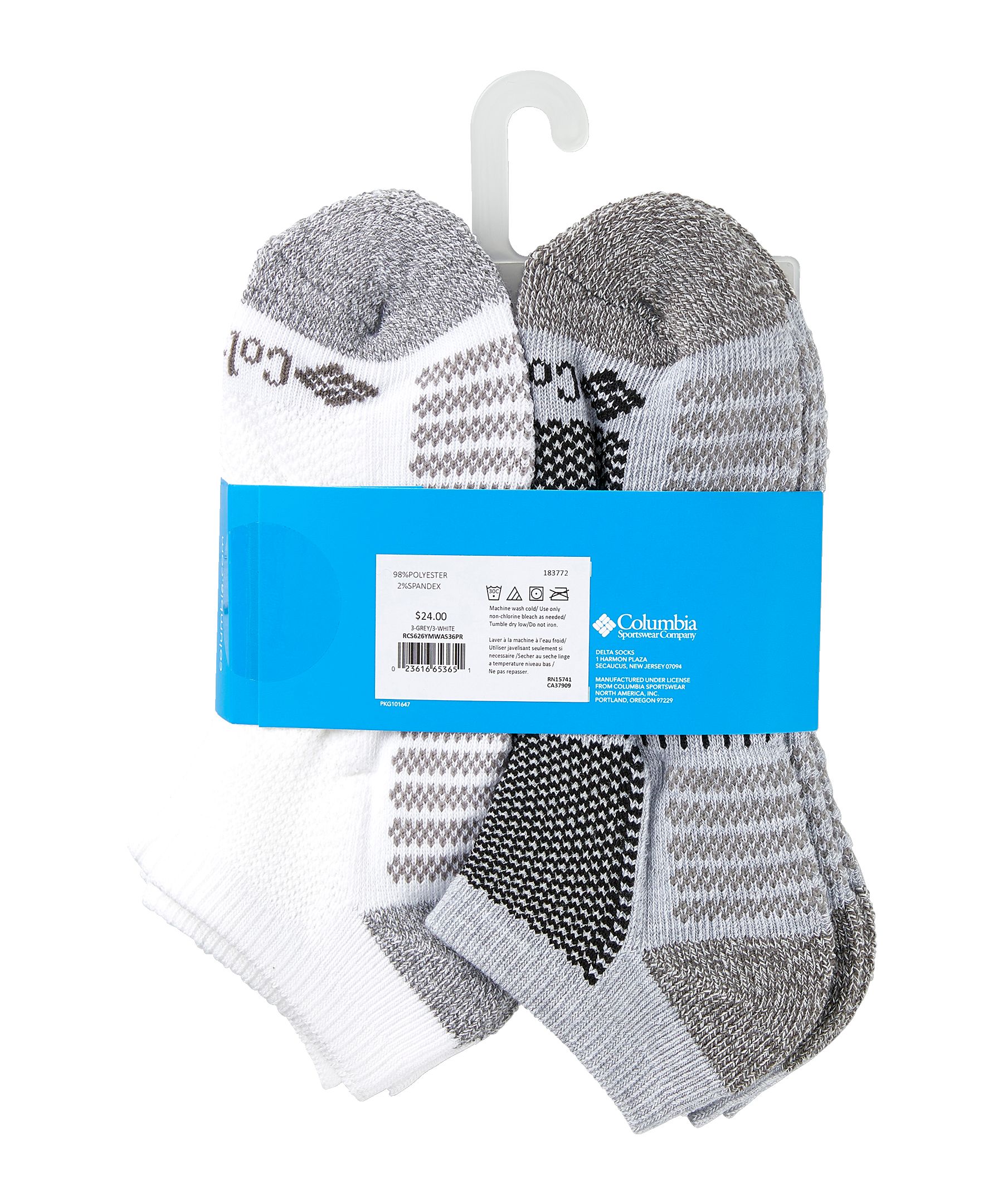 Columbia Kids' 6 Pack Athletic No Show Socks