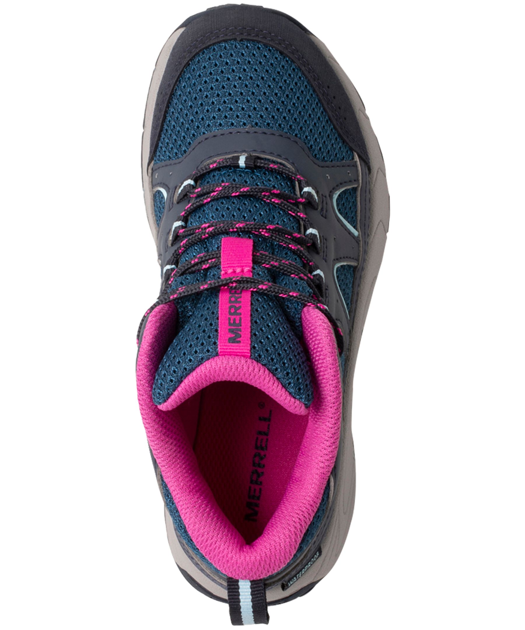 Bottes de randonnée unisexes mi-hautes à lacets et étanches à l'eau pour enfants, Oakcreek, Merrell