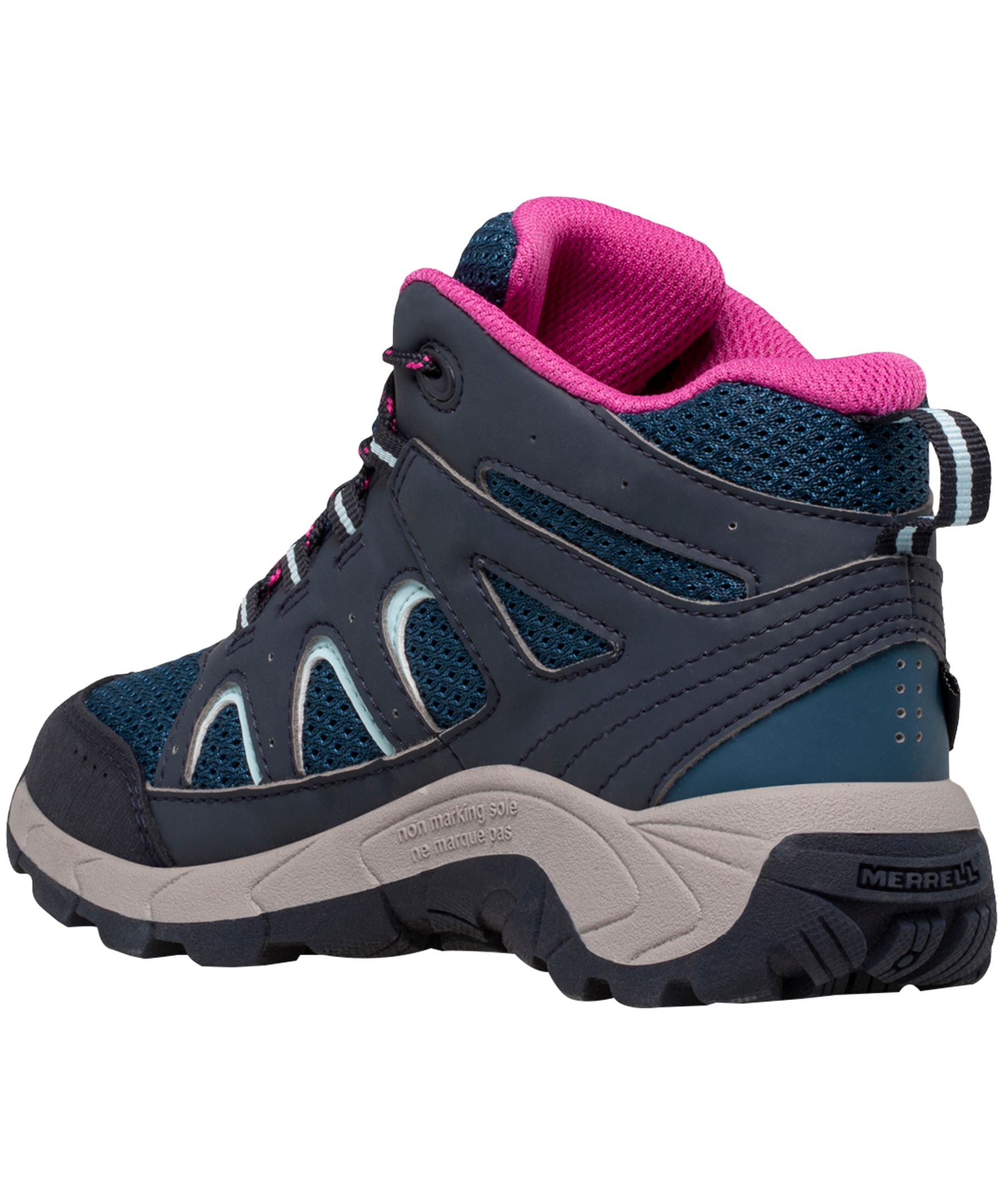 Bottes de randonnée unisexes mi-hautes à lacets et étanches à l'eau pour enfants, Oakcreek, Merrell