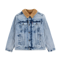 Levi's Kids' Unisex Sherpa Lined Denim Trucker Jean Jacket Front_Flat