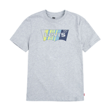 T-shirt rayé à col ras du cou avec graphique de chauve-souris unisexe pour jeunes, Levi's Front_Flat