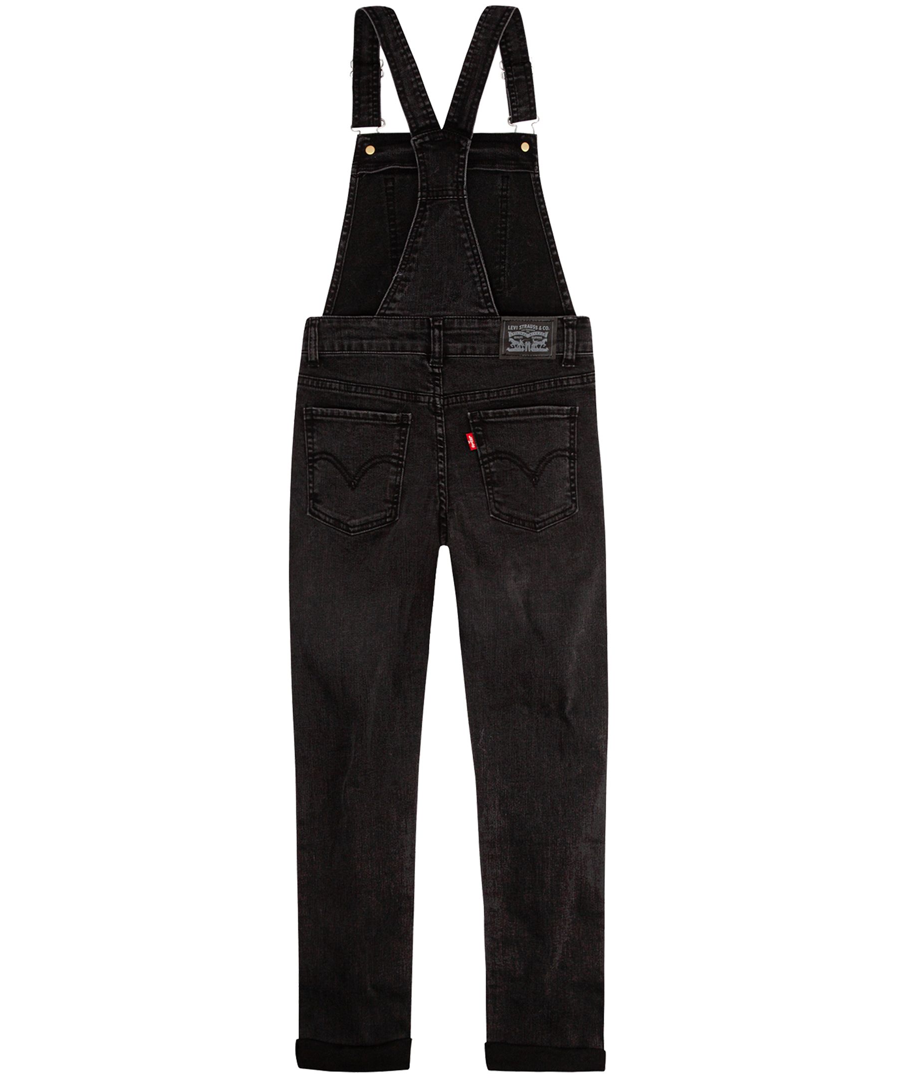 Black hot sale levi overalls