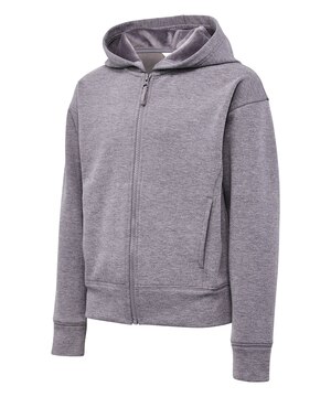 Chandail à capuche avec glissière pleine longueur unisexe en velours doublé pour jeunes, FarWest