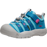 Keen Canada Outdoor Preschool Newport H2-C Sandals - Fjord Blue/Festival Fuchsia Front_Three_Fourths_Angled_Left
