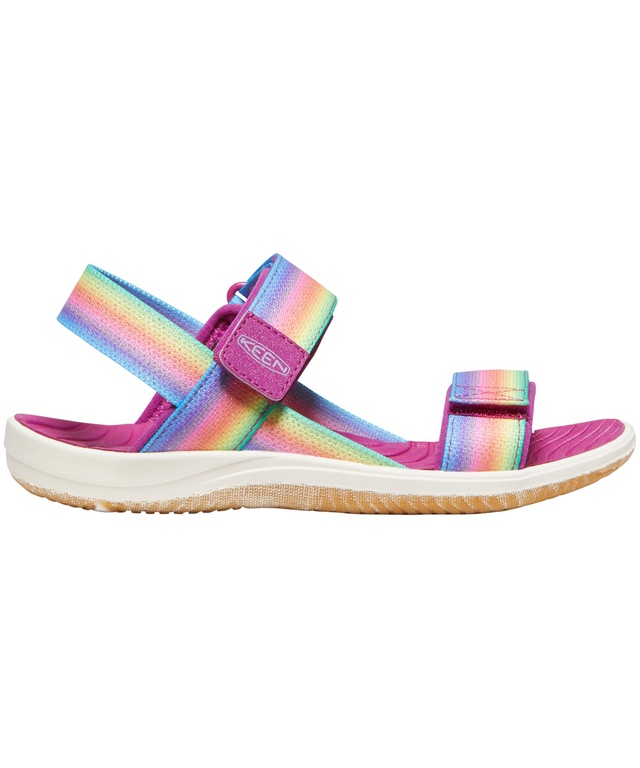 KEEN Canada Outdoor Youth Girls' Elle Backstrap-C Sandals - Rainbow/Festival Fuchsia