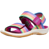 Keen Canada Outdoor Preschool Girls' Elle Backstrap-C Sandals - Rainbow/Festival Fuchsia Front_Three_Fourths_Angled_Left