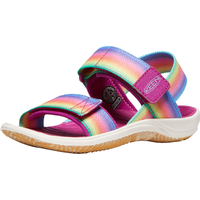 Keen Canada Outdoor Preschool Girls' Elle Backstrap-C Sandals - Rainbow/Festival Fuchsia Front_Three_Fourths_Angled_Left