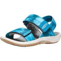 Keen Canada Outdoor Preschool Girls' Elle Backstrap-C Sandals - Sea Moss/Fjord Blue Front_Three_Fourths_Angled_Left