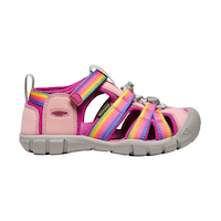 KEEN Canada Outdoor Preschool Newport H2-C Sandals - Rainbow/Festival Fuchsia Side_Right