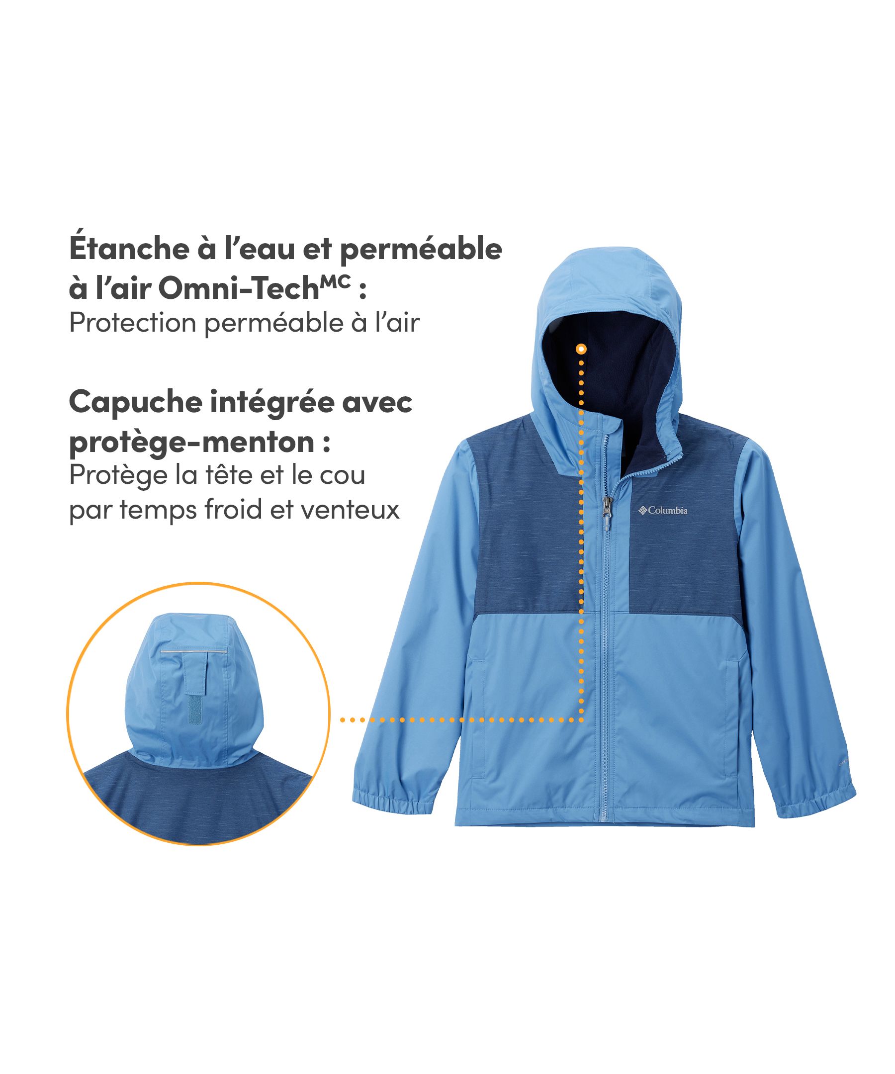 Veste doublée en molleton unisexe pour jeunes,  Rainy Trails, Columbia