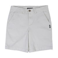 Short en sergé pour garçons, Silver Front_Flat