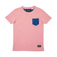 T-shirt avec poche à imprimé intégral pour enfants, Silver Front_Flat