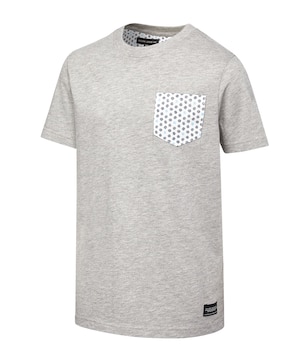 T-shirt unisexe avec poche à imprimé intégral pour enfants, Silver