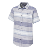 T-shirt unisexe rayé avec poche pour enfants, Silver Front_Three_Fourths_Angled_Left