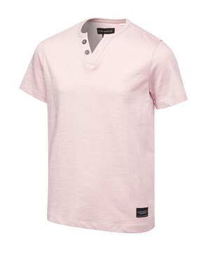 T-shirt henley unisexe flammé à manches courtes pour enfants, Silver