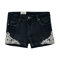 Short en denim, Silver Front_Flat