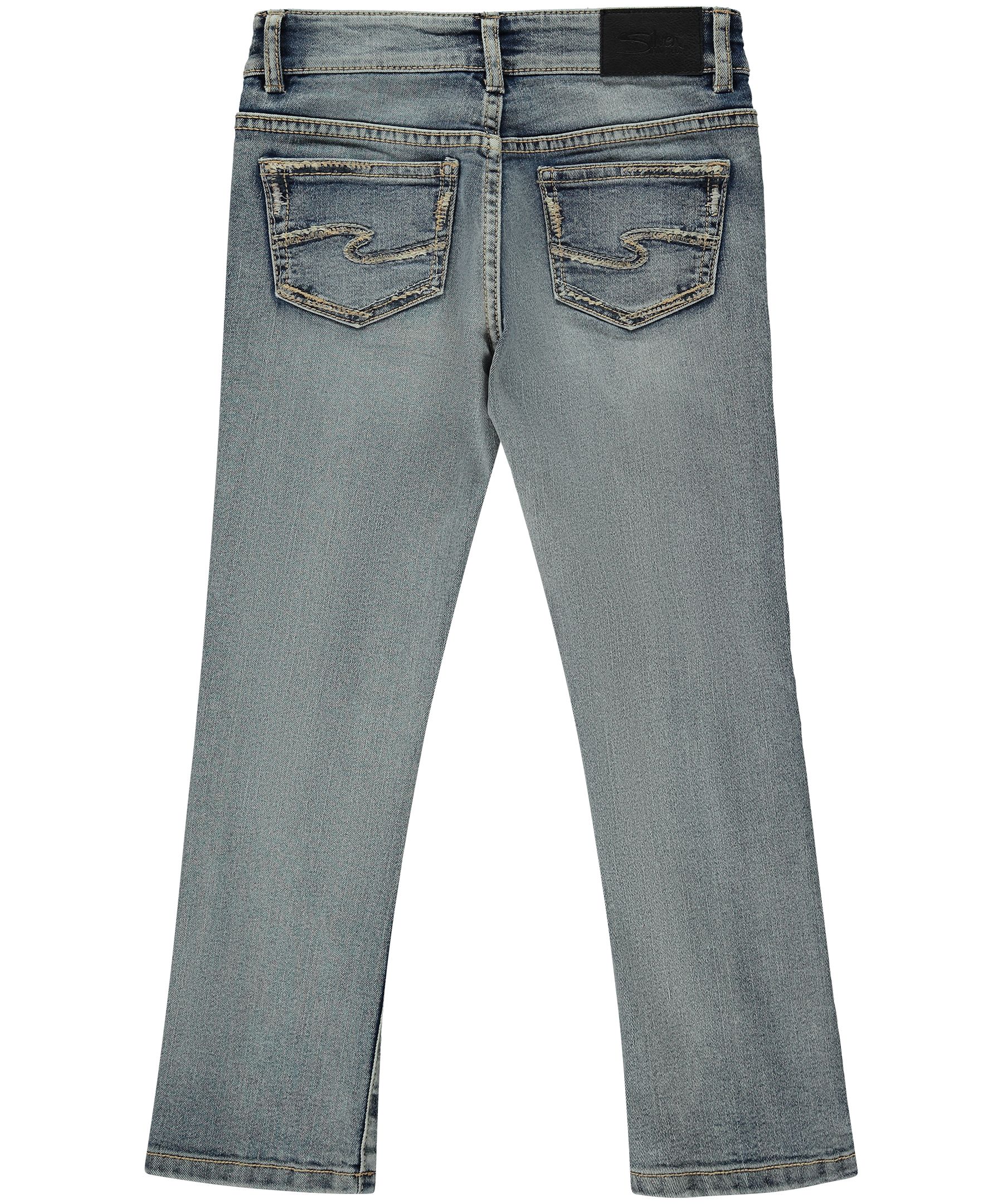 Jean semi-évasé pour filles, Silver