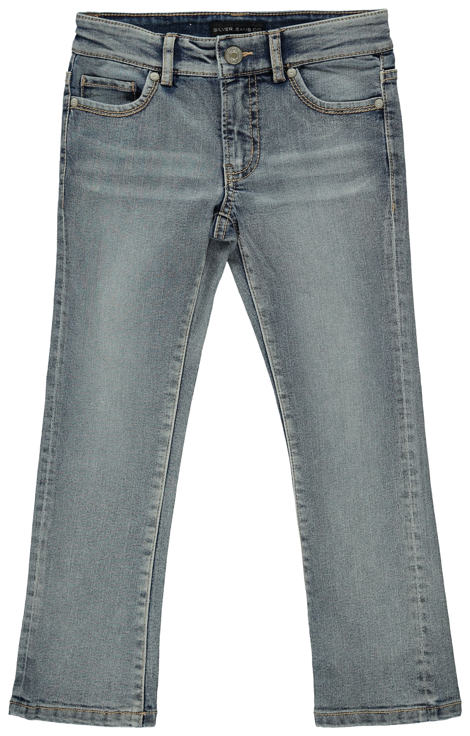 Jean semi-évasé pour filles, Silver