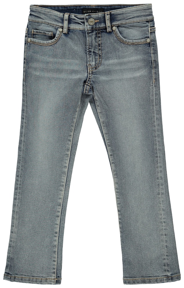 Jean semi-évasé pour filles, Silver