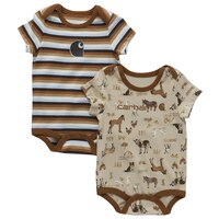 Ensemble de maillots à manches courtes avec imprimé de ferme unisexe pour enfants, Carhartt, paquet de 2 Front_Flat