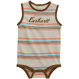 Carhartt Kids' Unisex Tank Stripe Bodysuit Front_Flat