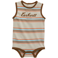 Carhartt Kids' Unisex Tank Stripe Bodysuit Front_Flat